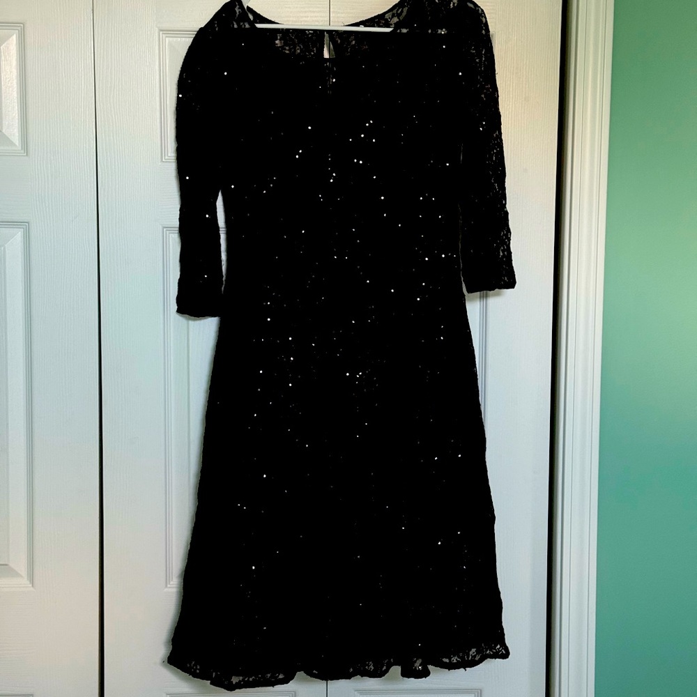 Elegant Black Sequin Dress